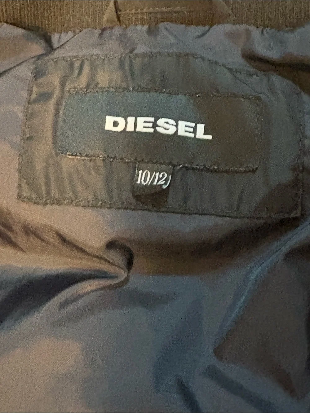 Diesel kids black Puffer Jacket with Zip Chest Pockets